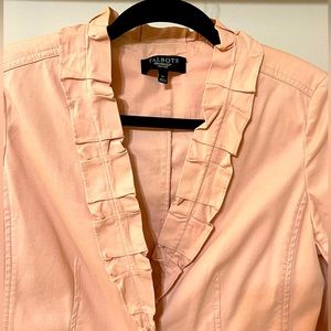 TALBOTS - 8 Petite - Peach/Pink Blazer